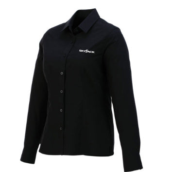 Ladies Long Sleeve Dress Shirt - Black